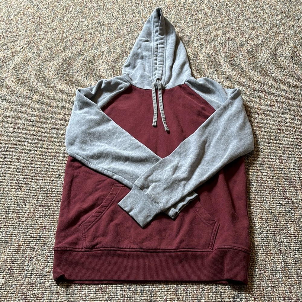 Red and grey sweatshirt
